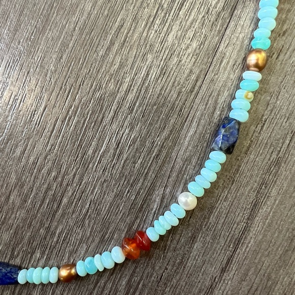 Handmade short layering gemstone necklace. - Picture 8 of 10